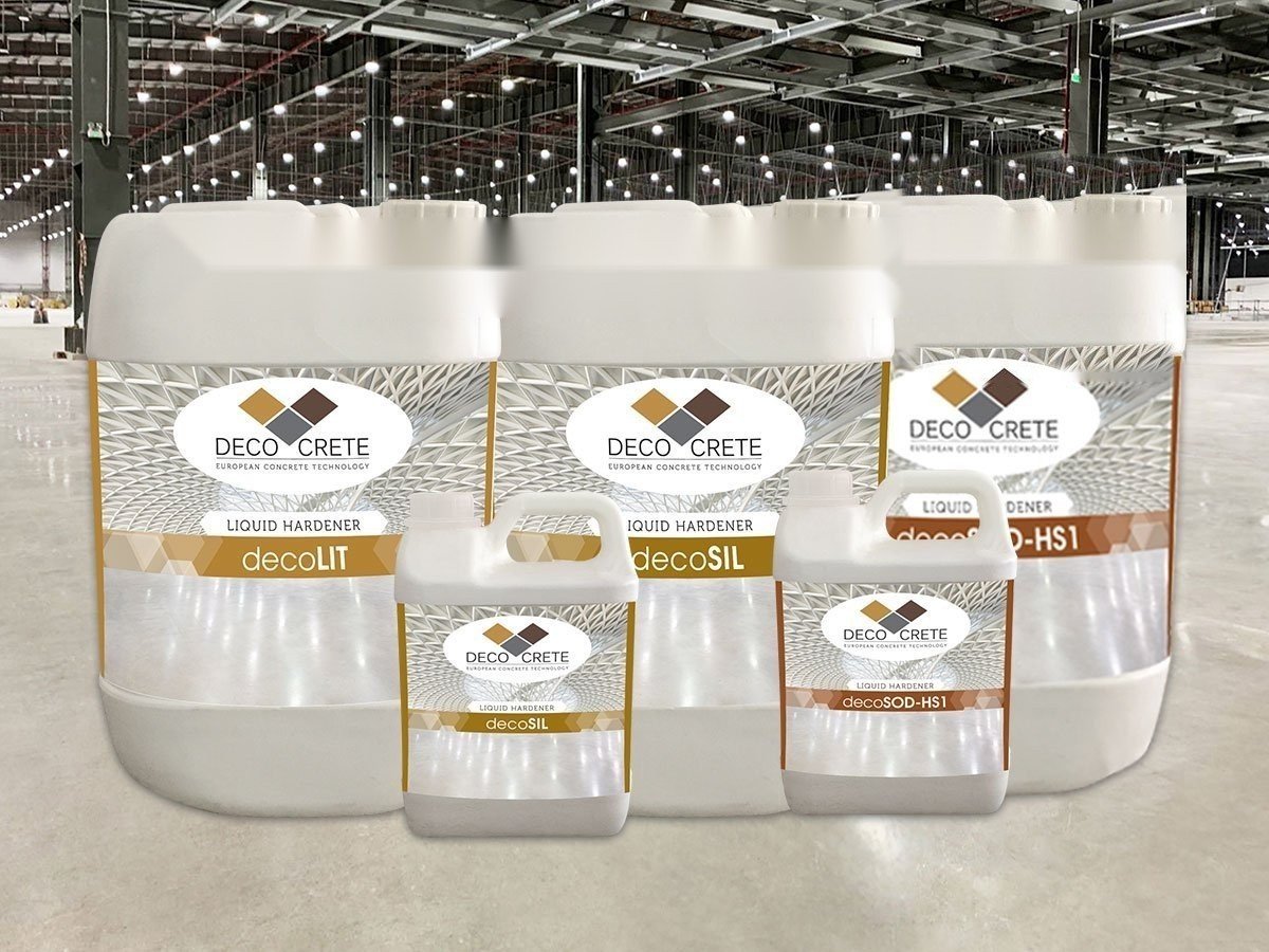 Deco Crete liquid hardeners decoLIT, decoSIL and decoSOD-HS1